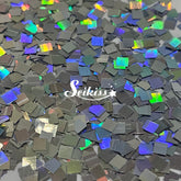Silver Holo Squares Shape Glitter - Silver Glitter